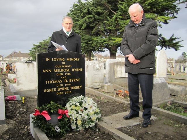 Wreath laying ceremony for Agnes Tooheys