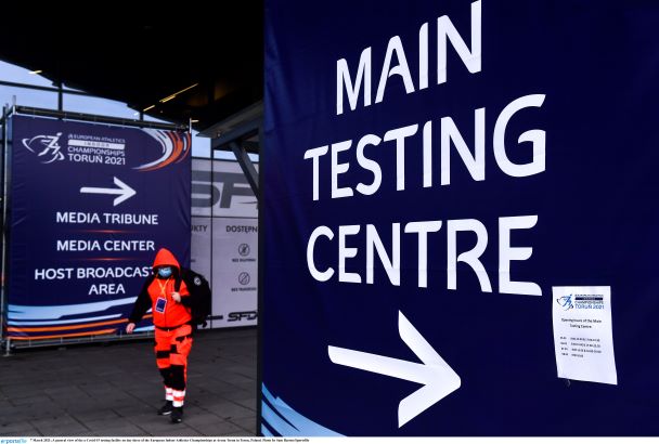 Irish European Indoor Championships team self-isolating following a positive PCR test on the morning of March 11th 2021