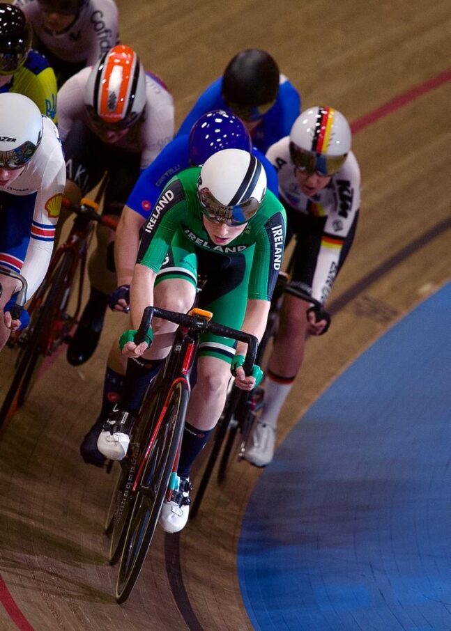 Top 10 For Mia Griffin In Women's Elimination Race At UEC Track European Championships 