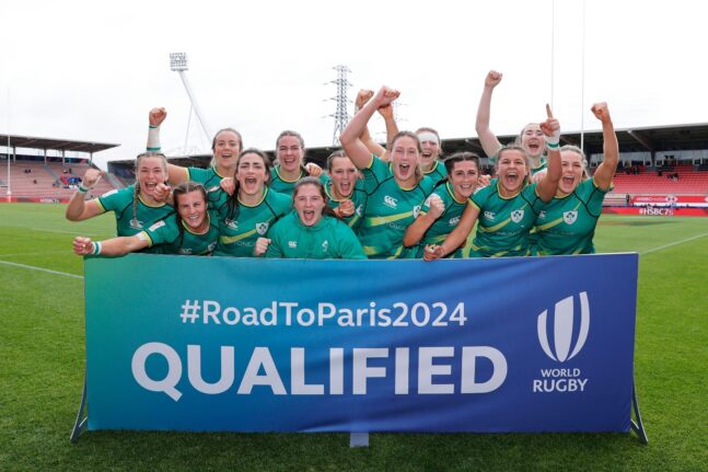 IRELAND WOMEN'S RUGBY SEVENS TEAM MAKE HISTORY QUALIFYING  FOR PARIS 2024