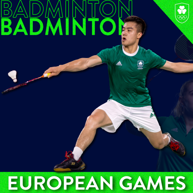 TEAM IRELAND BADMINTON ATHLETES NAMED FOR KRAKOW EUROPEAN GAMES