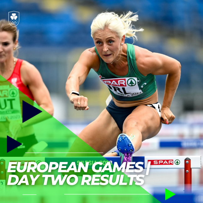 DAY TWO OF ACTION FOR TEAM IRELAND AT THE EUROPEAN GAMES - AFTERNOON REPORT