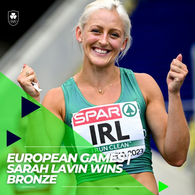 IRELAND’S SARAH LAVIN WINS EUROPEAN GAMES ATHLETICS BRONZE