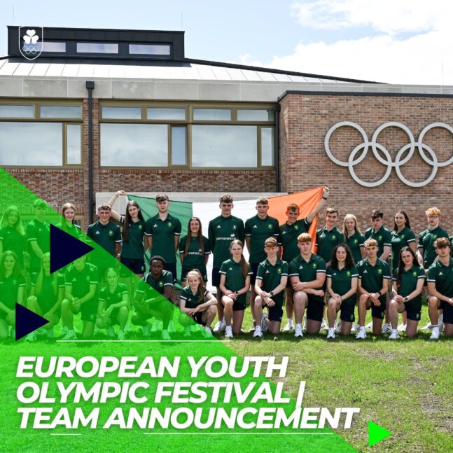 TEAM IRELAND SELECTS FORTY-TWO ATHLETES TO COMPETE AT THE EYOF IN MARIBOR