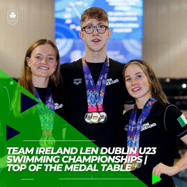 TEAM IRELAND LEN DUBLIN U23 SWIMMING CHAMPIONSHIPS | TOP OF THE MEDAL TABLE
