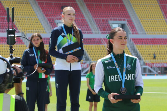 MEDAL ALERT: BRONZE MEDAL IN GIRLS 400 FOR ERIN FRIEL AT THE EYOF
